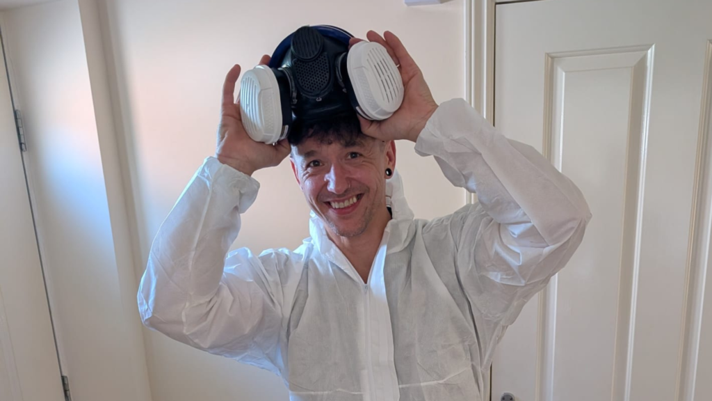 BedBugs2Go specialist in full PPE ready for bedbug treatment in Northampton